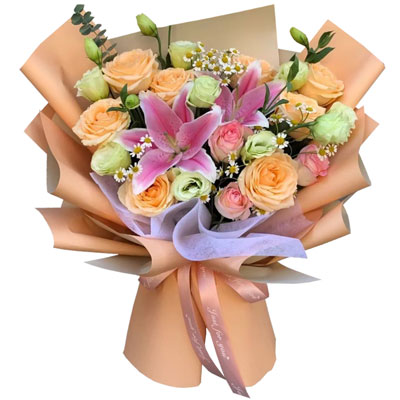 沈阳11朵玫瑰桔梗百合，陪你每个季节