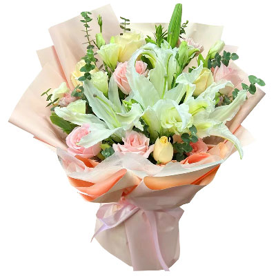 沈阳10朵玫瑰百合混搭，爱是难忘时刻